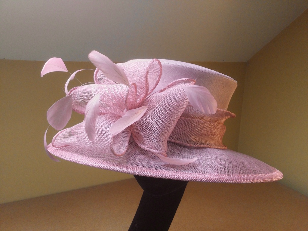 Pink Silk & Sinamay
